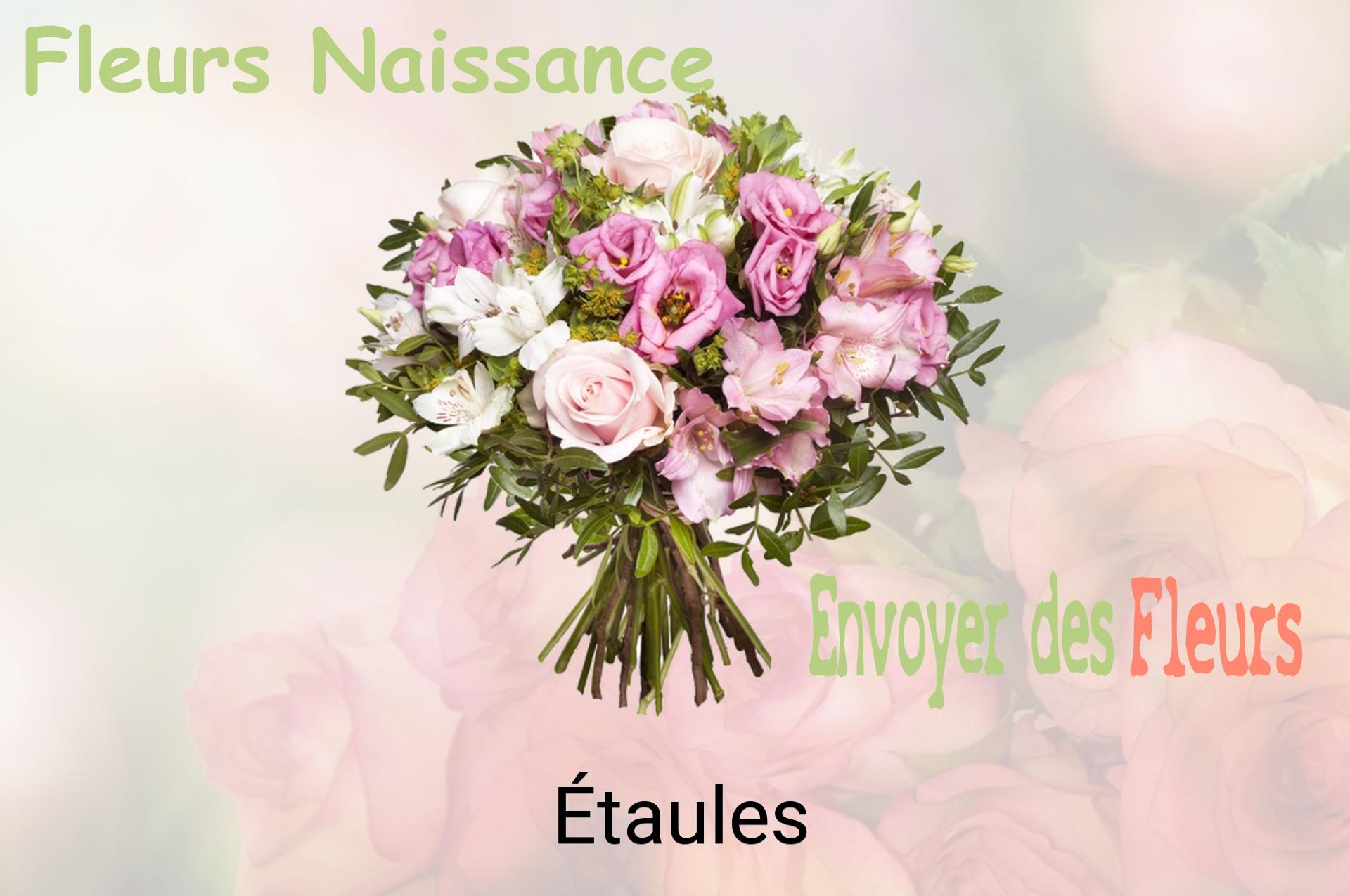 Bouquet de fleurs de naissance livré à Étaules