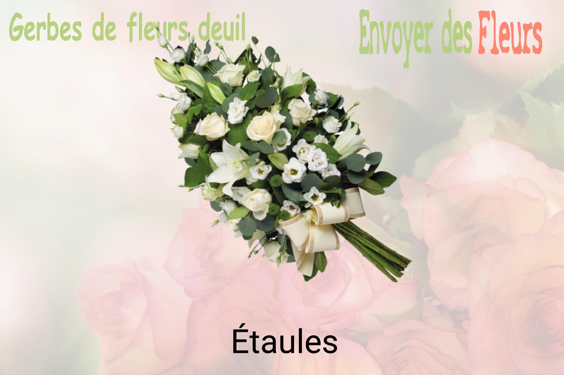 Gerbe de fleurs de deuil livrée à Étaules